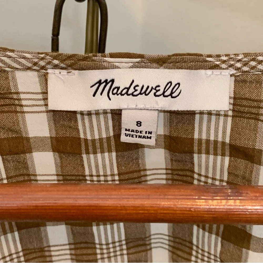 Madewell Westover Sandown Plaid Top - Picture 6 of 8